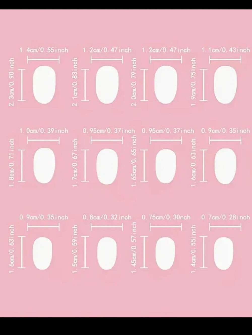 24pcs Short Oval Glossy Floral Pattern Fake Nails - Picture 3 of 4